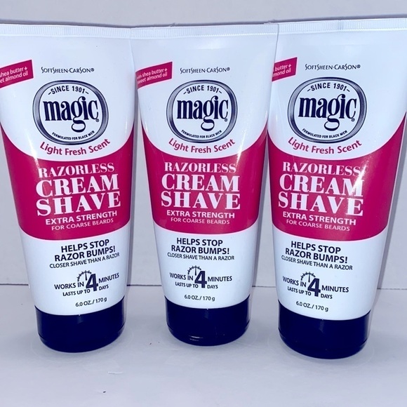 SoftSheen-Carson Men’s 6 oz Magic Razorless Shaving Cream Pack of 3 - Picture 3 of 3